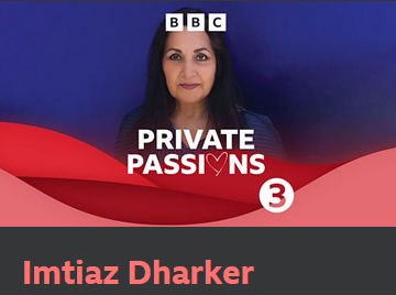 Imtiaz Dharker on BBC Radio 3's Private Passions