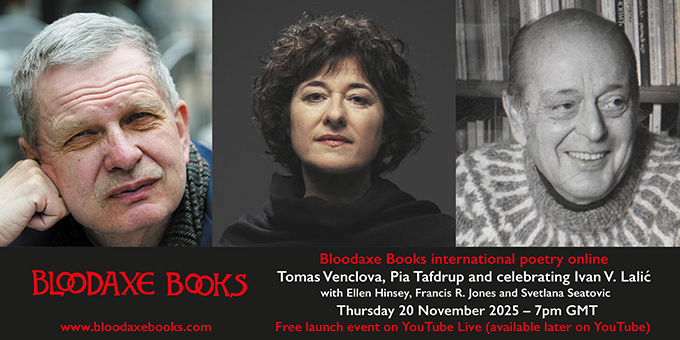 Launch reading for books by Tomas Venclova, Pia Tafdrup and Ivan V. Lalić