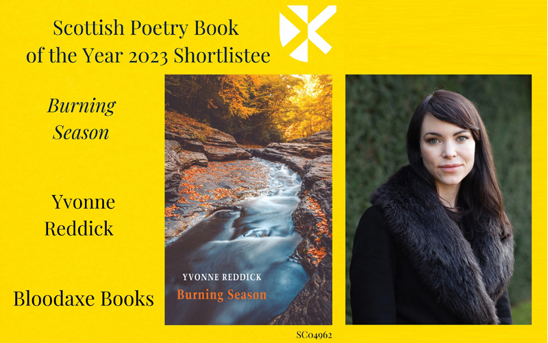 Yvonne Reddick's Burning Season shortlisted for Scottish Poetry Book of the Year 2023