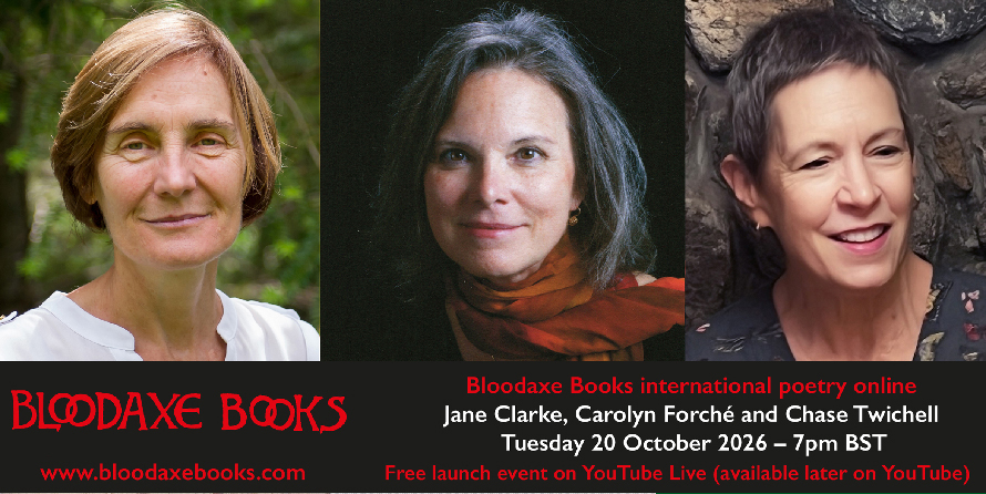Launch reading with Jane Clarke, Carolyn Forché and Chase Twichell