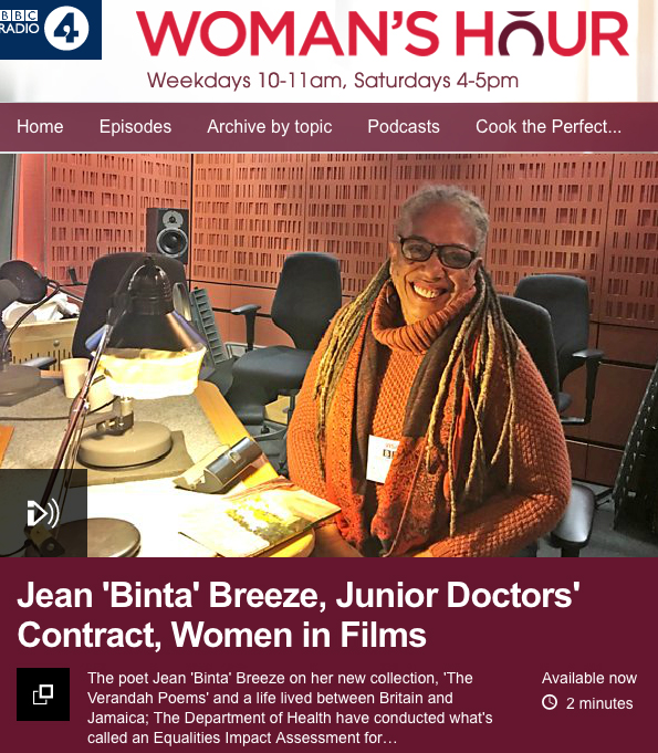 Jean 'Binta' Breeze on BBC Radio 4